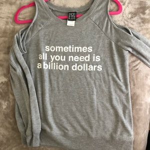 Cold shoulder long sleeve top